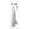 KING COCK - CLEAR DILDO WITH TESTICLES 19 CM TRANSPARENT - Afbeelding 2