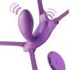 FANTASY FOR HER - BUTTERFLY HARNESS G-SPOT WITH VIBRATOR, RECHARGEABLE & REMOTE CONTROL VIOLET - Afbeelding 2