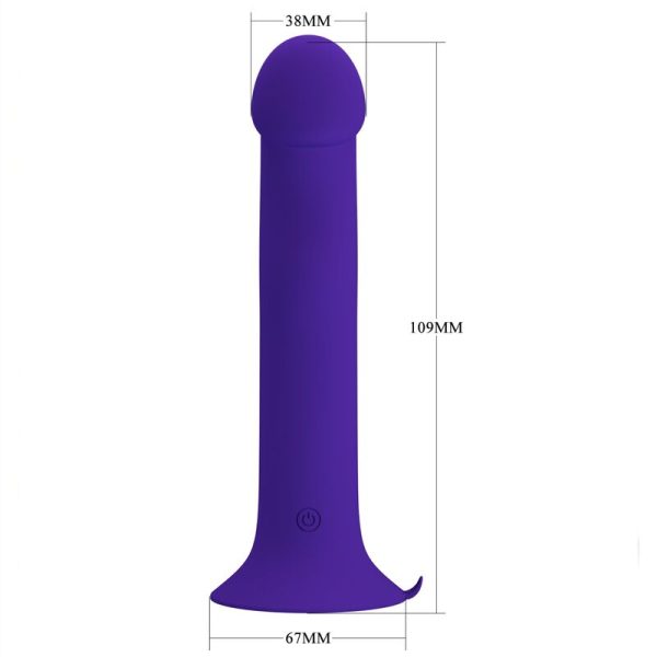 PRETTY LOVE - MURRAY YOUTH VIBRATING DILDO & RECHARGEABLE VIOLET - Afbeelding 4