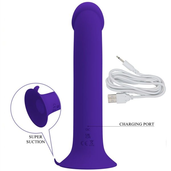 PRETTY LOVE - MURRAY YOUTH VIBRATING DILDO & RECHARGEABLE VIOLET - Afbeelding 5