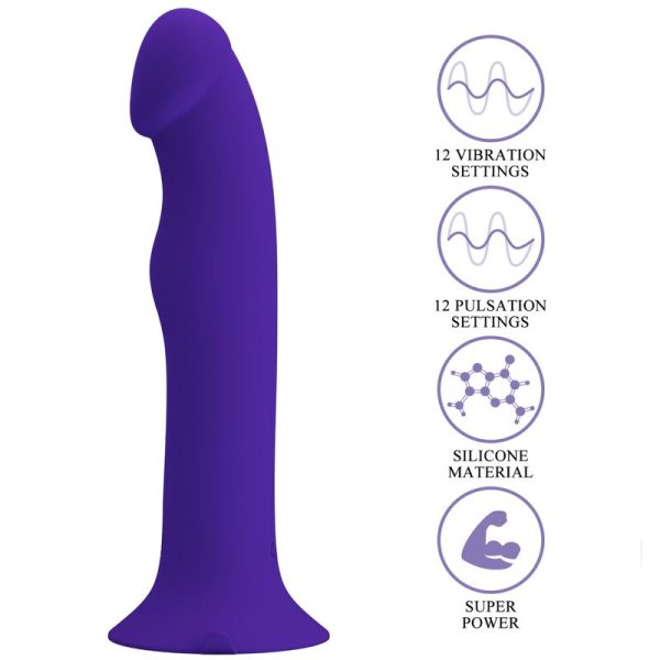 PRETTY LOVE - MURRAY YOUTH VIBRATING DILDO & RECHARGEABLE VIOLET - Afbeelding 7