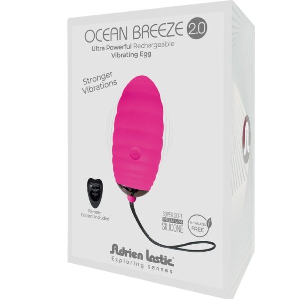 ADRIEN LASTIC - OCEAN BREEZE 2.0 RECHARGEABLE VIBRATING EGG REMOTE CONTROL PINK - Afbeelding 4