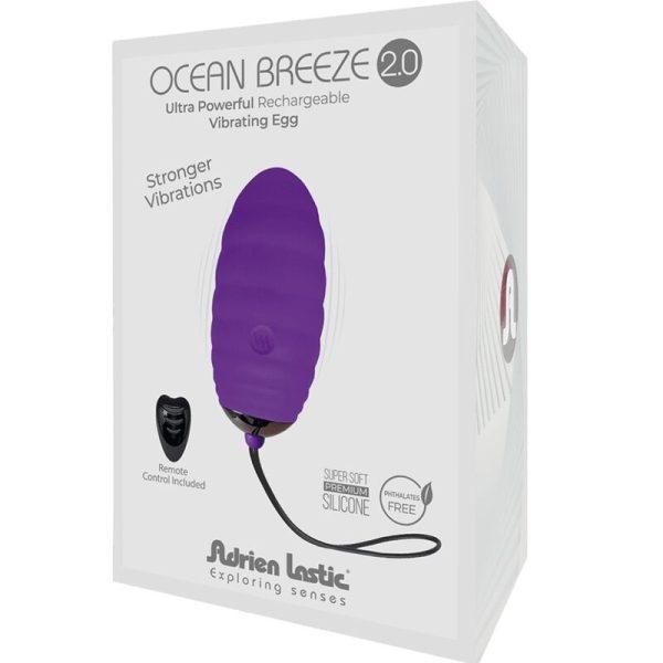 ADRIEN LASTIC - OCEAN BREEZE 2.0 RECHARGEABLE VIBRATING EGG REMOTE CONTROL VIOLET - Afbeelding 4