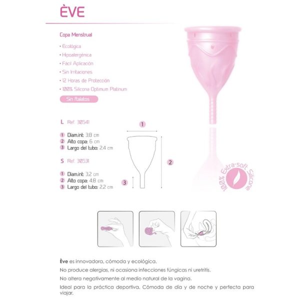 FEMINTIMATE - EVE SILICONE MENSTRUAL CUP - SIZE L - Afbeelding 7