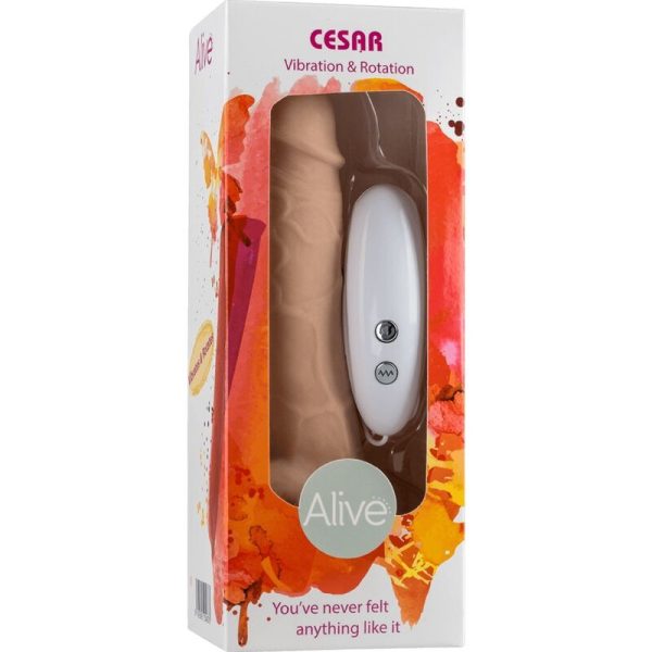 ALIVE - CESAR REALISTIC PENIS VIBRATOR & ROTATOR 17.5 CM - Afbeelding 2