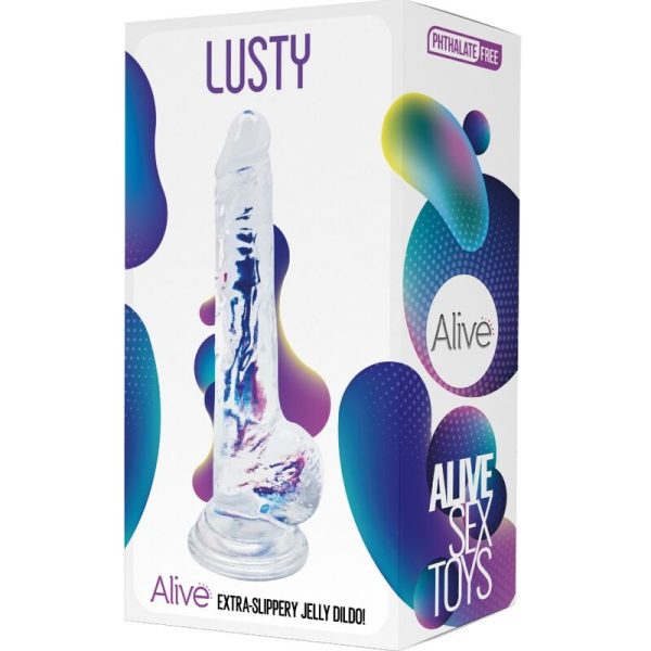 ALIVE - LUSTY REALISTIC PENIS TRANSPARENT 18 CM - Afbeelding 2