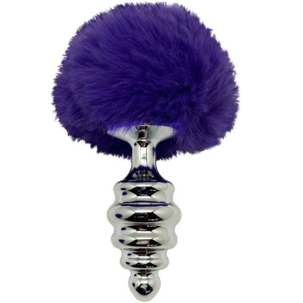 ALIVE - ANAL PLEASURE PLUG SPIRAL METAL FLUFFY DARK VIOLET SIZE M - Afbeelding 3