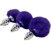 ALIVE - ANAL PLEASURE PLUG SPIRAL METAL FLUFFY DARK VIOLET SIZE S - Afbeelding 4