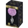 ALIVE - ANAL PLEASURE PLUG SPIRAL METAL FLUFFY VIOLET SIZE S - Afbeelding 4