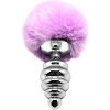 ALIVE - ANAL PLEASURE PLUG SPIRAL METAL FLUFFY VIOLET SIZE S - Afbeelding 2