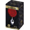 ALIVE - ANAL PLEASURE PLUG SMOOTH METAL FLUFFY RED SIZE S - Afbeelding 2