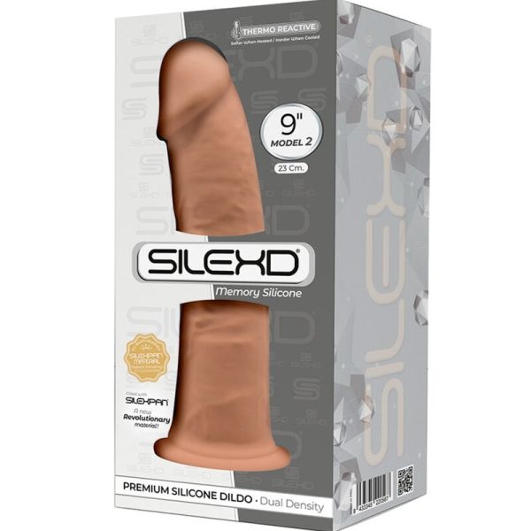 SILEXD - MODEL 2 REALISTIC PENIS PREMIUM SILEXPAN SILICONE CARAMEL 23 CM - Afbeelding 3