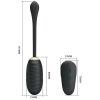 PRETTY LOVE - DOREEN LUXURY RECHARGEABLE VIBRATING EGG BLACK - Afbeelding 8