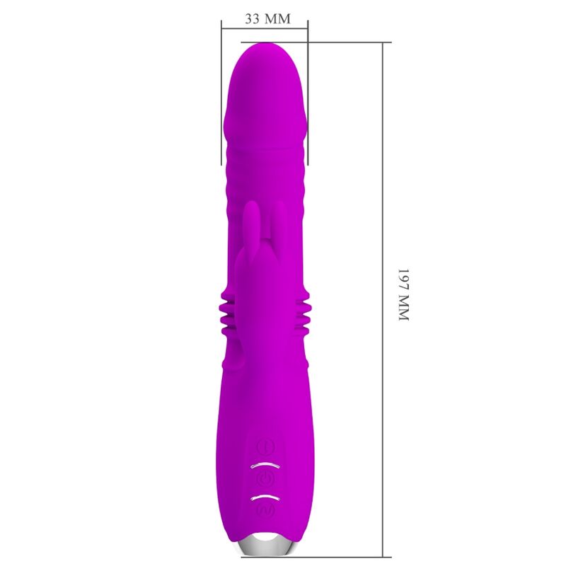 PRETTY LOVE - DOROTHY PURPLE RECHARGEABLE RABBIT VIBRATOR - Afbeelding 9