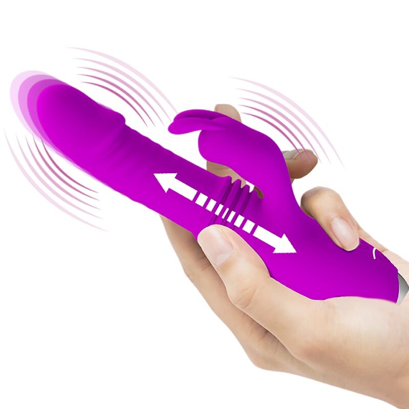 PRETTY LOVE - DOROTHY PURPLE RECHARGEABLE RABBIT VIBRATOR - Afbeelding 8