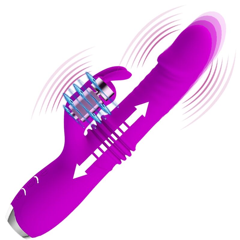PRETTY LOVE - DOROTHY PURPLE RECHARGEABLE RABBIT VIBRATOR - Afbeelding 7