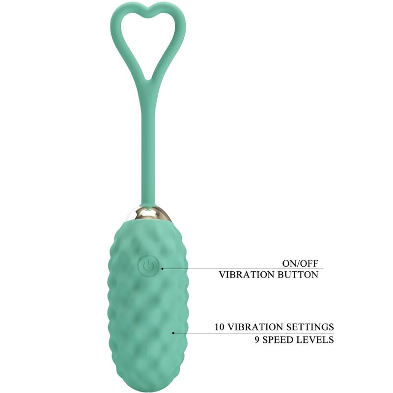 PRETTY LOVE - VIVIAN GREEN REMOTE CONTROL VIBRATING EGG - Afbeelding 6