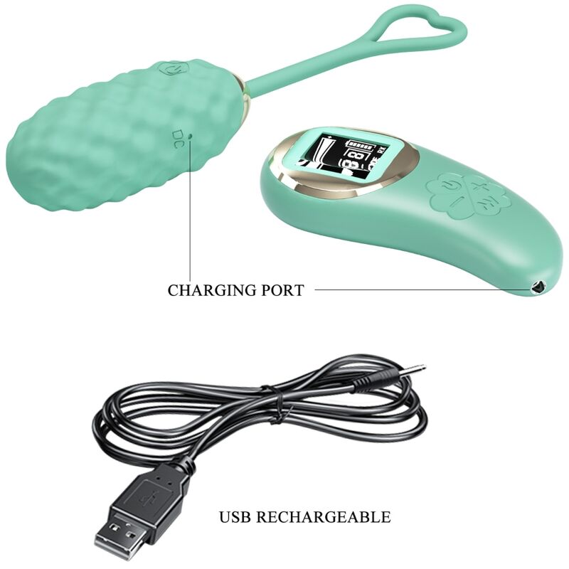 PRETTY LOVE - VIVIAN GREEN REMOTE CONTROL VIBRATING EGG - Afbeelding 8