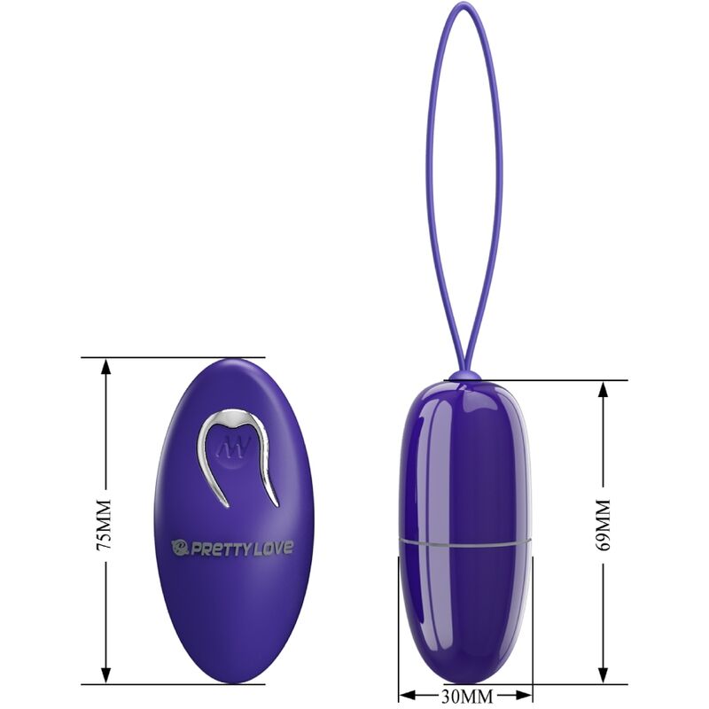 PRETTY LOVE - SELKIE YOUTH MINI VIBRATING EGG VIOLET REMOTE CONTROL - Afbeelding 5