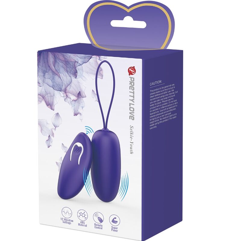 PRETTY LOVE - SELKIE YOUTH MINI VIBRATING EGG VIOLET REMOTE CONTROL - Afbeelding 8