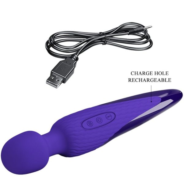 PRETTY LOVE - ANTONY YOUTH WAND VIBRATOR VIOLET HEAT EFFECT - Afbeelding 5