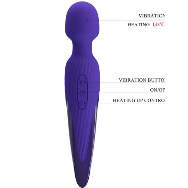 PRETTY LOVE - ANTONY YOUTH WAND VIBRATOR VIOLET HEAT EFFECT - Afbeelding 6