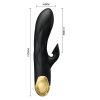 PRETTY LOVE - BLACK RECHARGEABLE GOLD PLATED LUXURY VIBRATOR - Afbeelding 4