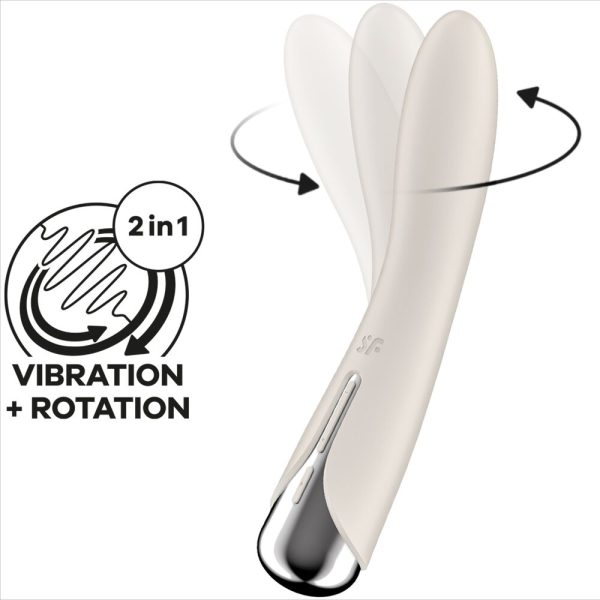 SATISFYER - SPINNING VIBE 1 G-SPOT BEIGE ROTATOR VIBRATOR - Afbeelding 6