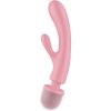 SATISFYER - TRIPLE LOVER RABBIT VIBRATOR MASSAGER PINK - Afbeelding 3