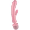 SATISFYER - TRIPLE LOVER RABBIT VIBRATOR MASSAGER PINK - Afbeelding 2
