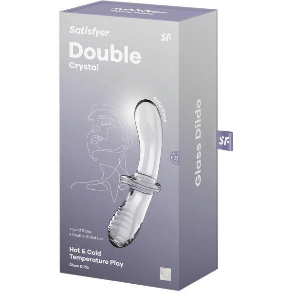 SATISFYER - DOUBLE CRYSTAL DILDO TRANSPARENT - Afbeelding 5