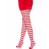 LEG AVENUE - WHITE/RED STRIPED TIGHTS - Afbeelding 3