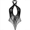 LEG AVENUE - TEDDY HALTER WITH LACE BLACK - Afbeelding 6