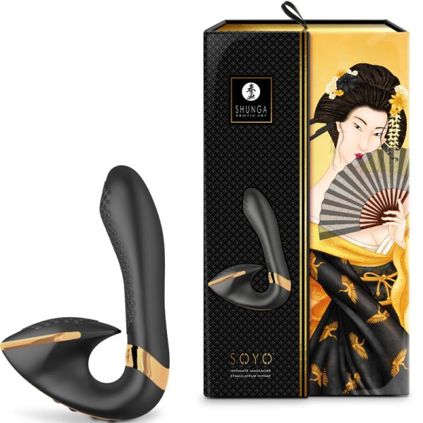 SHUNGA - SOYO INTIMATE MASSAGER BLACK - Afbeelding 3