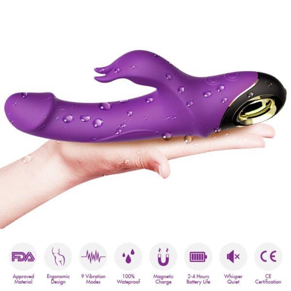 ARMONY - METEROR DILDO VIBRATOR RABBIT ROTATOR PURPLE - Afbeelding 3