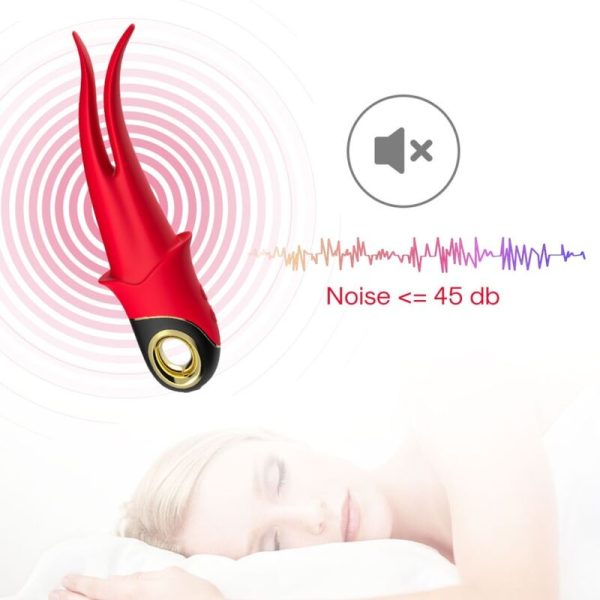 ARMONY - SHADOW VIBRATOR DOUBLE-HEAD TEASING RED - Afbeelding 5