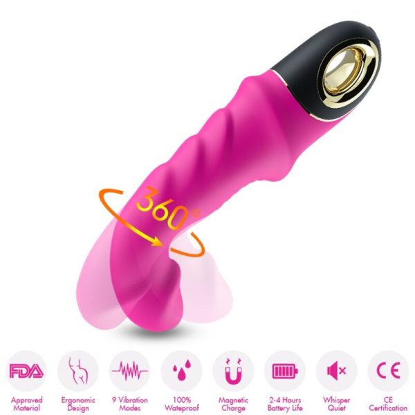 ARMONY - JOYBLADE DILDO VIBRATOR ROTATOR FUCHSIA - Afbeelding 3