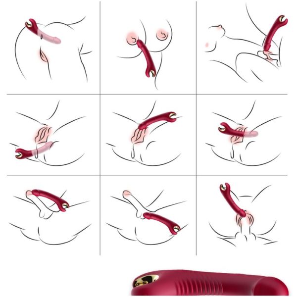 ARMONY - PRINCE DILDO VIBRATOR & ROTATOR RED - Afbeelding 2