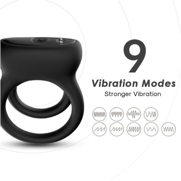 ARMONY - DOUBLE RING VIBRATOR BLACK - Afbeelding 2