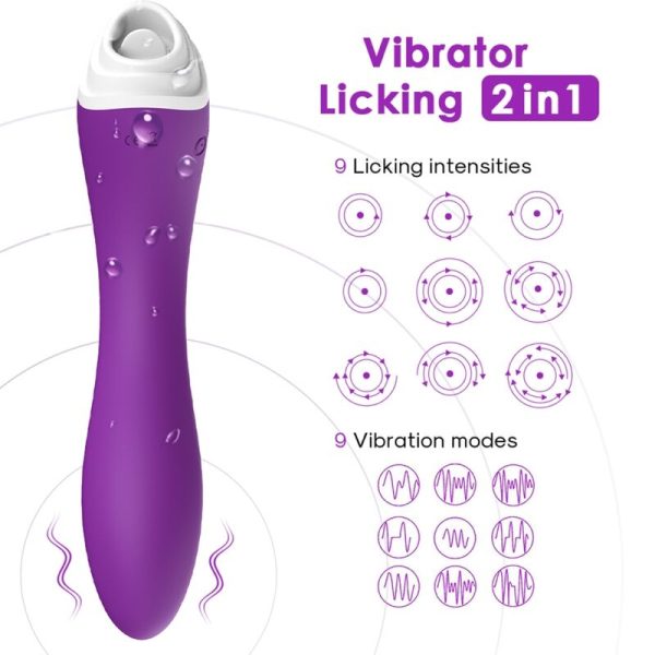 ARMONY - FAIRYLAND LICKING VIBRATING CLIT & VIBRATOR PURPLE - Afbeelding 2
