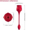 ARMONY - ROSE LICKING VIBRATING DE CLIT & VIBRATOR 10 MODES RED - Afbeelding 4