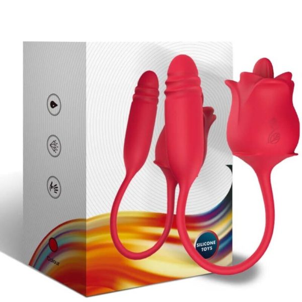 ARMONY - ROSE 3 IN 1, STIMULATOR, SUCTION AND UP&DOWN WITH RED TAIL - Afbeelding 5