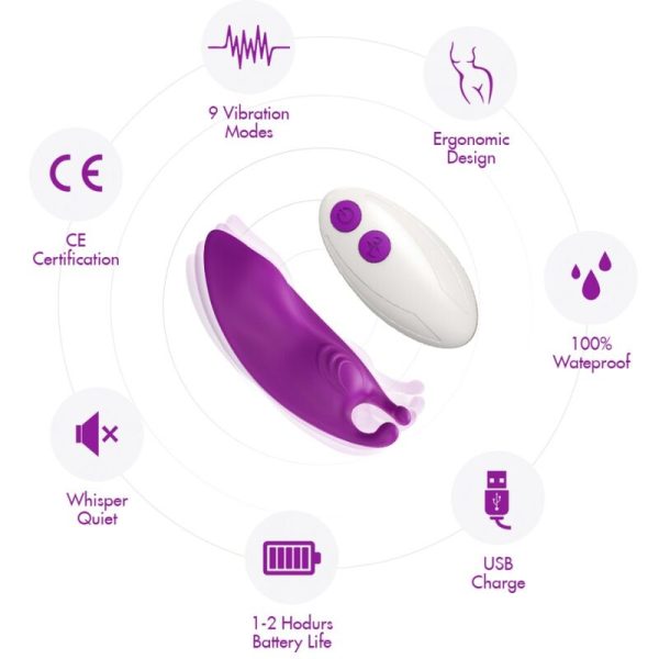 ARMONY - HONEYBEE WEARABLE PANTIES VIBRATOR G-SPOT REMOTE CONTROL PURPLE - Afbeelding 6