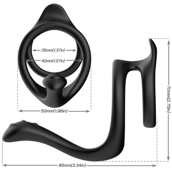 ARMONY - TAIL DOUBLE ANAL RING BLACK - Afbeelding 2