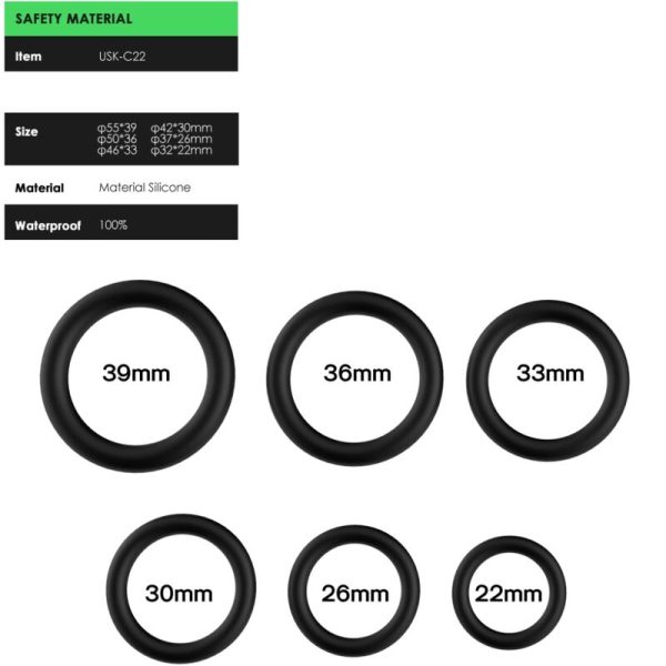 ARMONY - RINGS SILICONE BLACK - Afbeelding 2