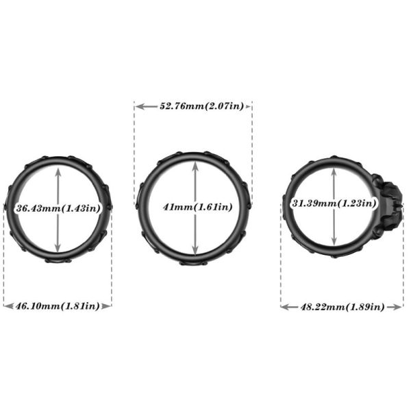 ARMONY - RINGS CALAVERA SILICONE BLACK - Afbeelding 2