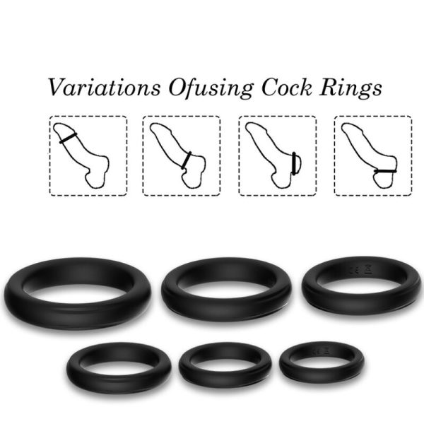 ARMONY - LOCK RINGS SILICONE BLACK - Afbeelding 3