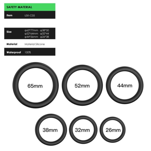 ARMONY - LOCK RINGS SILICONE BLACK - Afbeelding 2