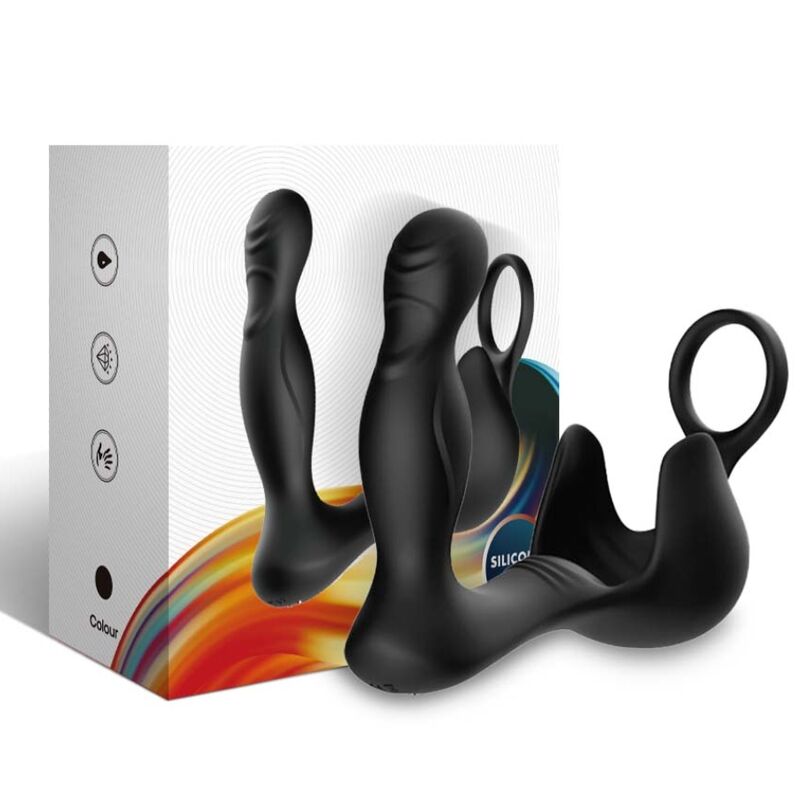 ARMONY - SURROUND VIBRATOR ANAL & STIMULATOR TESTICULOS & RING REMOTE CONTROL BLACK - Afbeelding 3