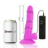 DIVERSIA - FLEXIBLE VIBRATING DILDO PURPLE 18 CM -O- 4 CM - Afbeelding 2